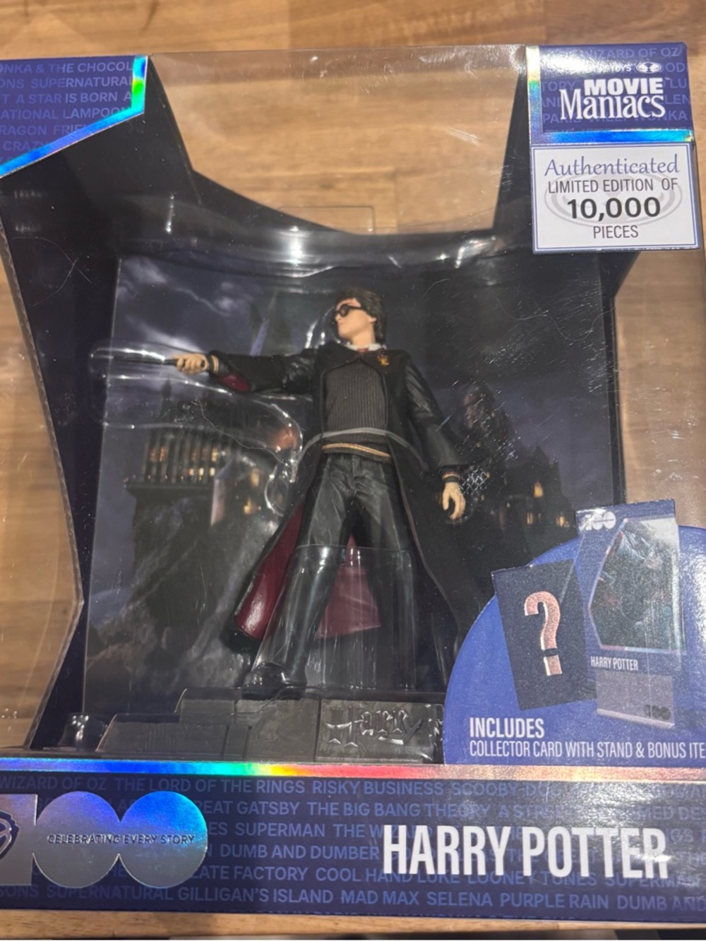 Limited Edition McFarlane Movie Maniacs Harry Potter 6” figure, part of WB line.